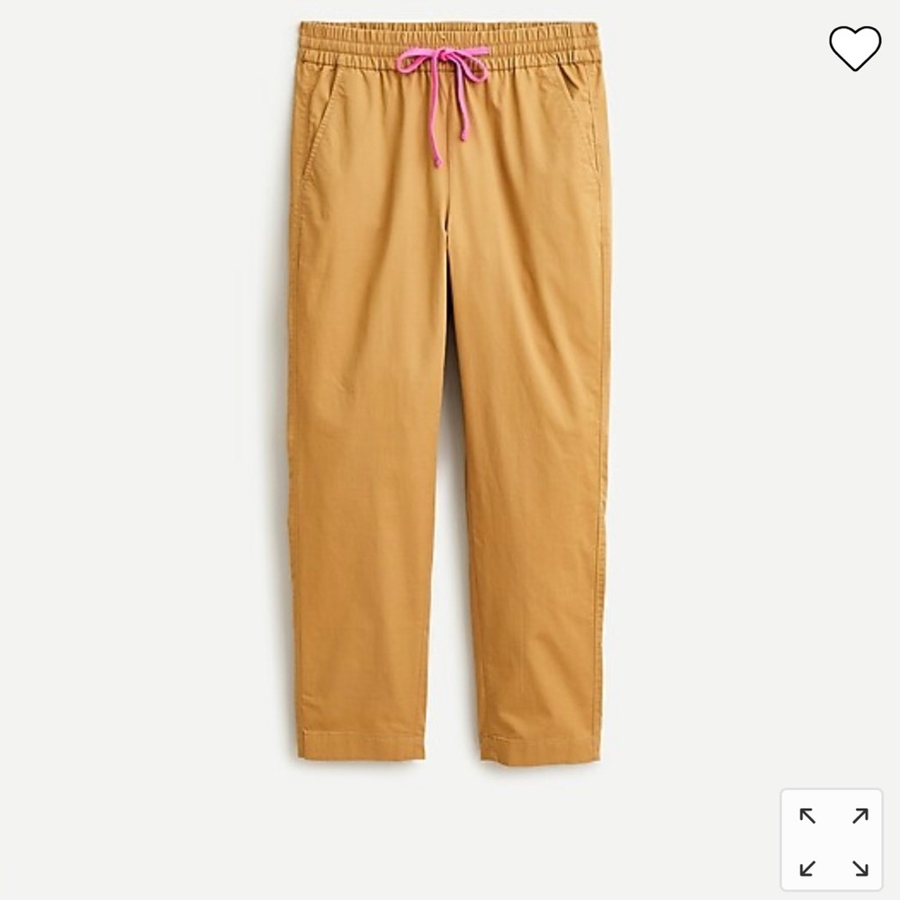 J. Crew Brushed Poplin Drawstring Pant SZ XL